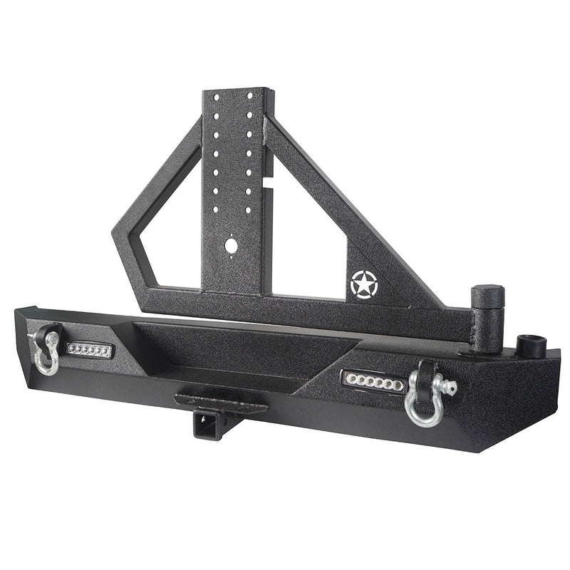 Load image into Gallery viewer, Hooke Road Jeep TJ Rear Bumper With Tire Carrier & Receiver Hitch for Jeep Wrangler TJ 1997-2006 BXG186 u-Box offroad 8