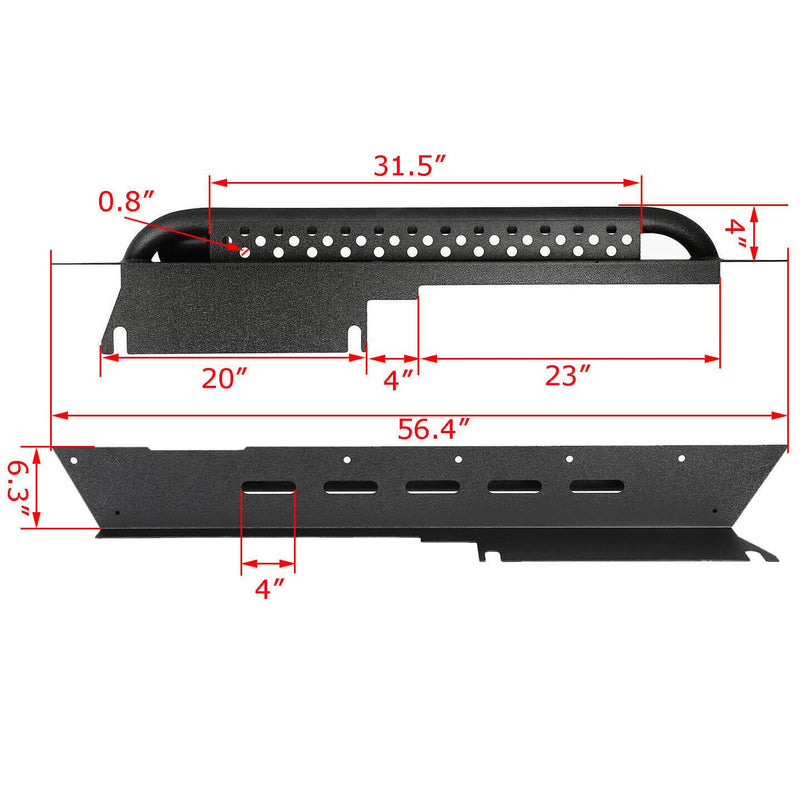 Load image into Gallery viewer, Hooke Road Opar Side Steps Door Guards for 1997-2006 Jeep Wrangler TJ u-Box offroad 13