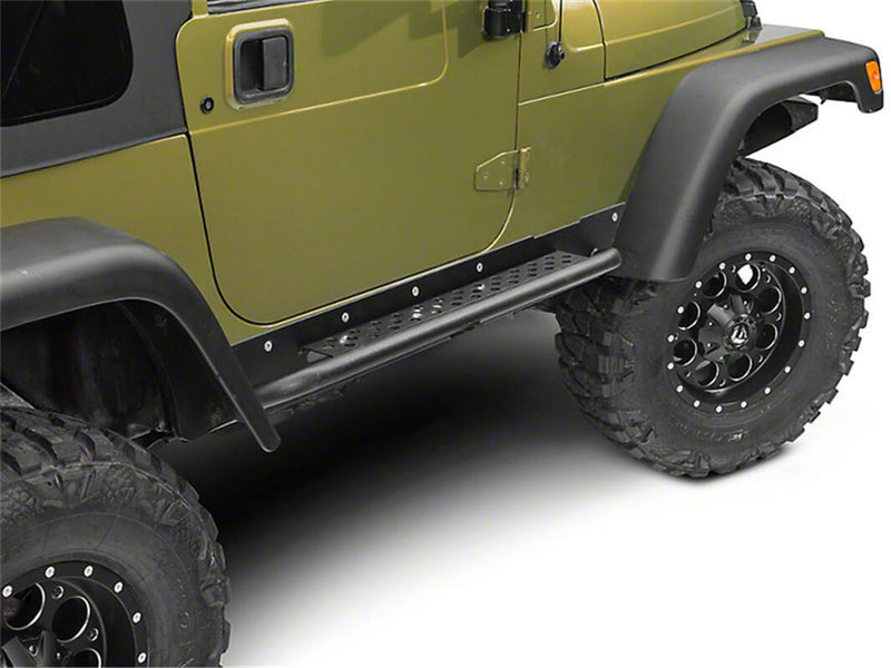 Load image into Gallery viewer, Hooke Road Opar Side Steps Door Guards for 1997-2006 Jeep Wrangler TJ u-Box offroad 7