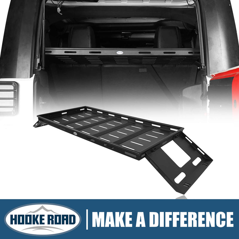 Load image into Gallery viewer, Hooke Road Jeep JK Steel Bed Rack Cargo Carrier for Jeep Wrangler JK 4 Doors Hardtops 2007-2018 m20143 1