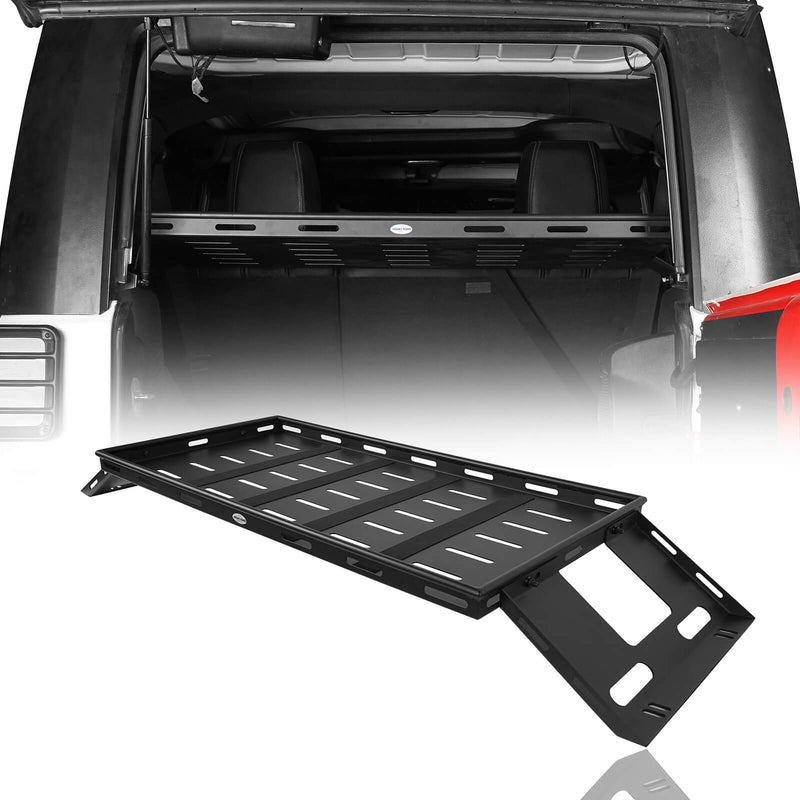 Load image into Gallery viewer, Hooke Road Jeep JK Steel Bed Rack Cargo Carrier for Jeep Wrangler JK 4 Doors Hardtops 2007-2018 m20143 2