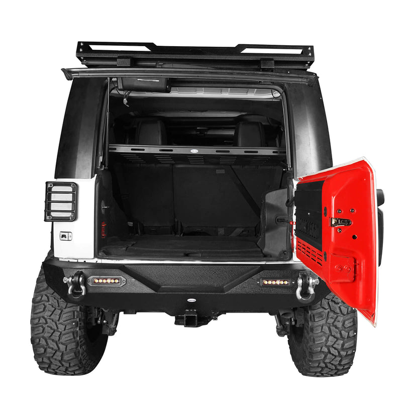 Load image into Gallery viewer, Hooke Road Jeep JK Steel Bed Rack Cargo Carrier for Jeep Wrangler JK 4 Doors Hardtops 2007-2018 m20143 3