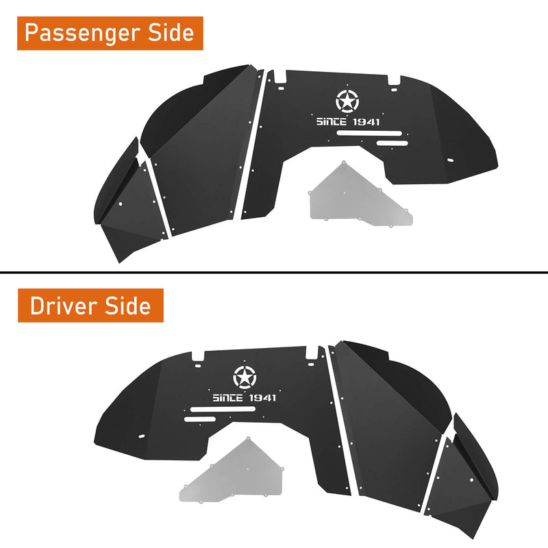 Load image into Gallery viewer, Jeep JL & JT SINCE 1941 Front Inner Fender Liners(18-22 JL Wrangler & 20-22 Gladiator)- Hooke Road BXG.3036-S  10