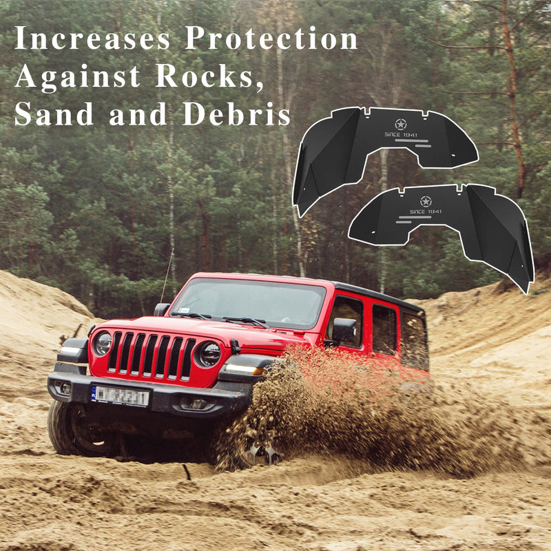 Load image into Gallery viewer, Jeep JL & JT SINCE 1941 Front Inner Fender Liners(18-22 JL Wrangler & 20-22 Gladiator)- Hooke Road BXG.3036-S  13