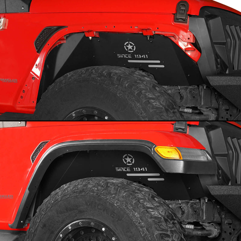 Load image into Gallery viewer, Jeep JL & JT SINCE 1941 Front Inner Fender Liners(18-22 JL Wrangler & 20-22 Gladiator)- Hooke Road BXG.3036-S  5
