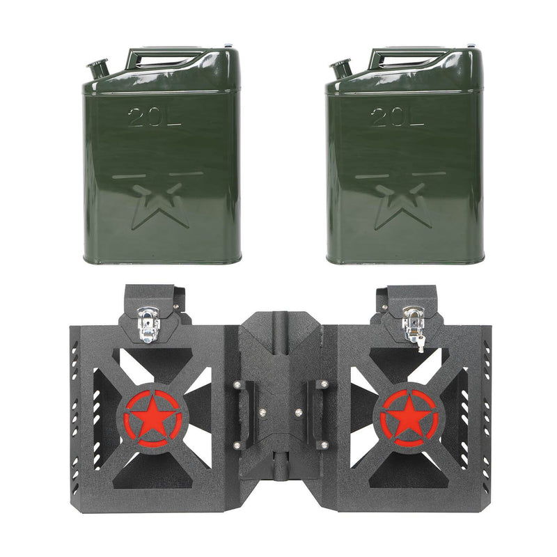 Load image into Gallery viewer, Hooke Road Double Jerry Gas Can Holder Tailgate Mount(97-06 Jeep Wrangler TJ)