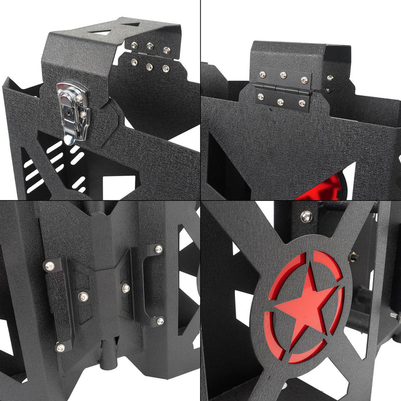 Load image into Gallery viewer, Hooke Road Double Jerry Gas Can Holder Tailgate Mount(97-06 Jeep Wrangler TJ)