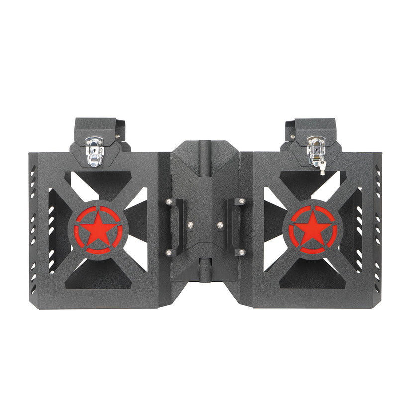 Load image into Gallery viewer, Hooke Road Double Jerry Gas Can Holder Tailgate Mount(97-06 Jeep Wrangler TJ)