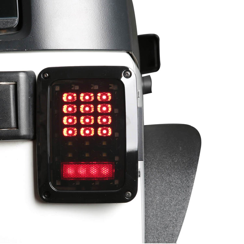 Load image into Gallery viewer, Hooke Road Opar LED Tail Light Assembly Replacement Brake Light Rear Turn Signal Lights for 2007-2018 Jeep Wrangler JK JKU u-Box offroad 3