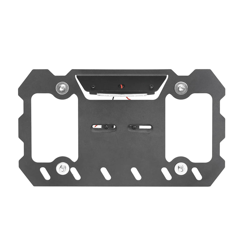Load image into Gallery viewer, Hooke Road License Plate Frame with Light for Jeep Wrangler CJ YJ TJ JK JL 1955-2019 MMR1804 Front License Plate Mount 5