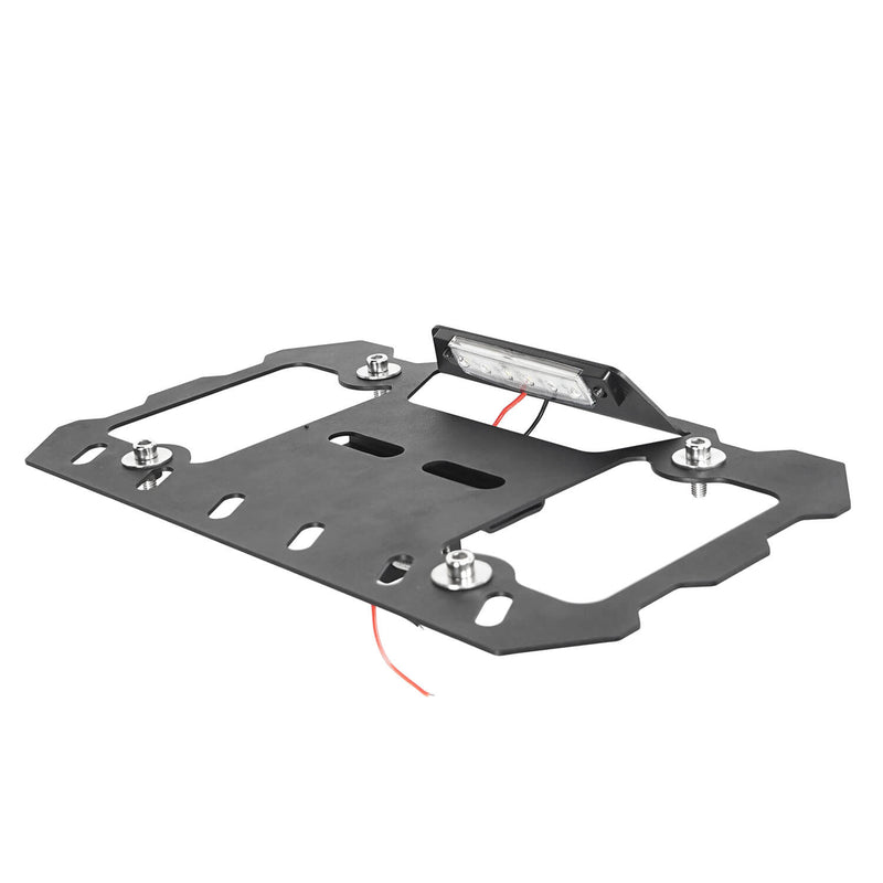 Load image into Gallery viewer, Hooke Road License Plate Frame with Light for Jeep Wrangler CJ YJ TJ JK JL 1955-2019 MMR1804 Front License Plate Mount 7