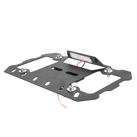 Hooke Road License Plate Frame with Light for Jeep Wrangler CJ YJ TJ JK JL 1955-2019 MMR1804 Front License Plate Mount 7