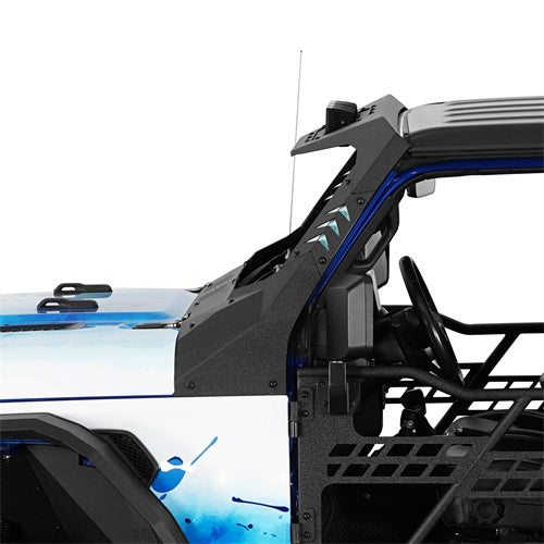 Load image into Gallery viewer, Jeep JL Mad Max Windshield Frame Cover Amor Set Windshield Frame Cover Visor Cowl w/ 4 LED Lights Insert for2018-2021 Jeep Wrangler JL BXG3024 4