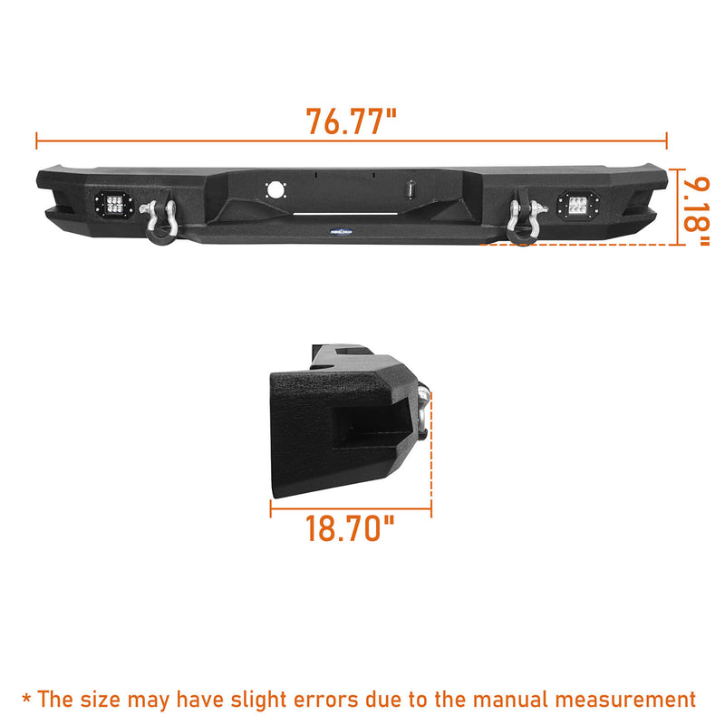 Load image into Gallery viewer, Hooke Road Ram 1500 Rear Bumper for  2006-2008 Ram 1500 bxg6503 14