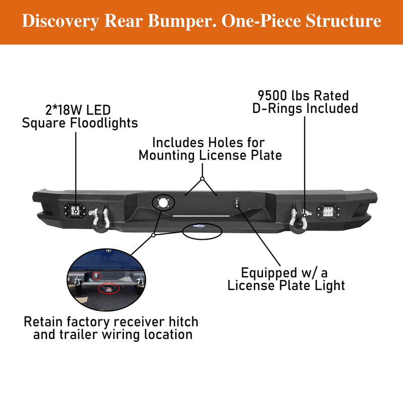 Load image into Gallery viewer, Hooke Road Ram 1500 Rear Bumper for  2006-2008 Ram 1500 bxg6503 17