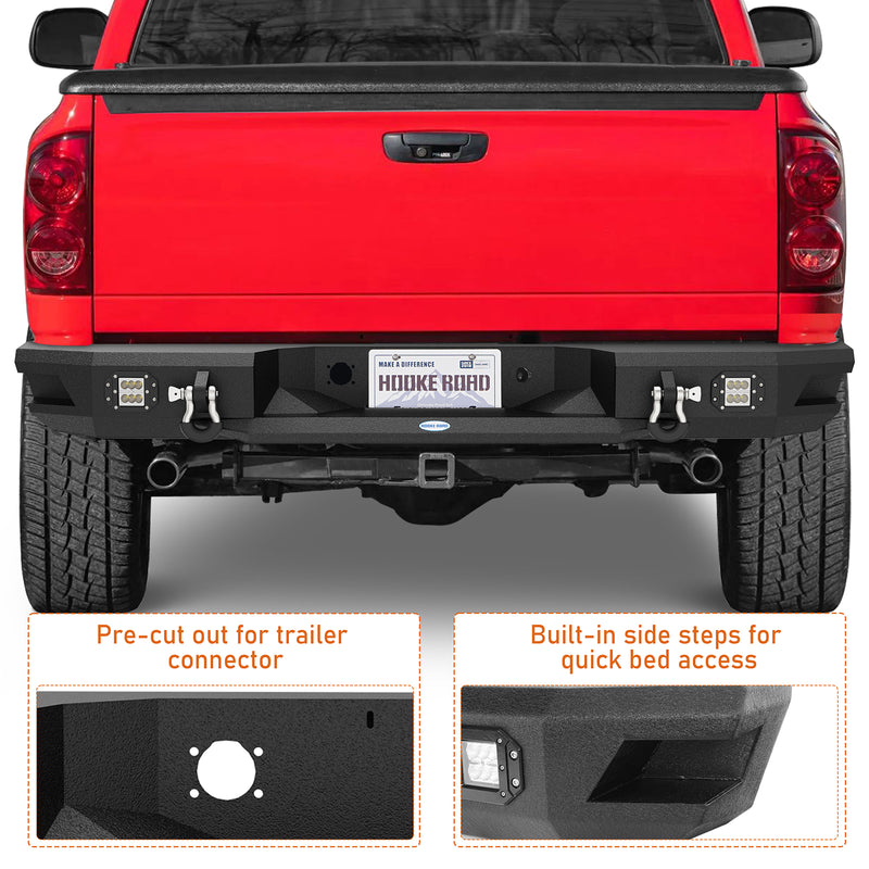 Load image into Gallery viewer, Hooke Road Ram 1500 Rear Bumper for 2006-2008 Ram 1500 bxg6503 8