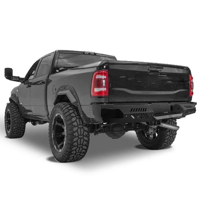 Load image into Gallery viewer, Dodge Ram 2500 Rear Bumper with OEM sensor holes HR Rear Bumper with LED Spotlights for 2019-2021 Dodge Ram 2500 BXG6301 5
