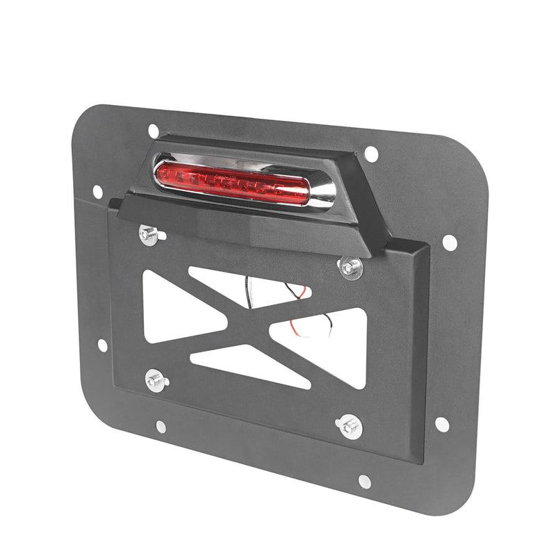 Load image into Gallery viewer, Hooke Road Rear License Plate Bracket with Light for Jeep Wrangler JK 2007-2018 MMR1805 Jeep Rear License Plate Bracket 6