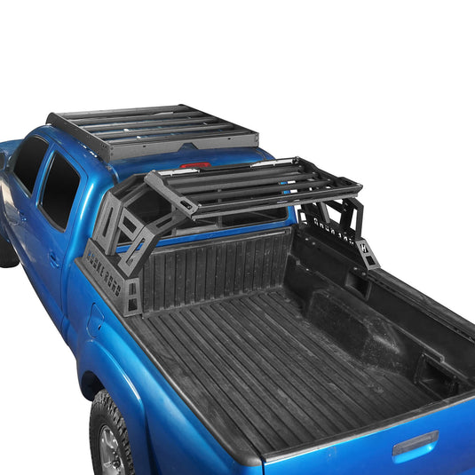 HookeRoad Toyota Tacoma Bed Rack Roll Bar for 2005-2023 Toyota Tacomab4004-5