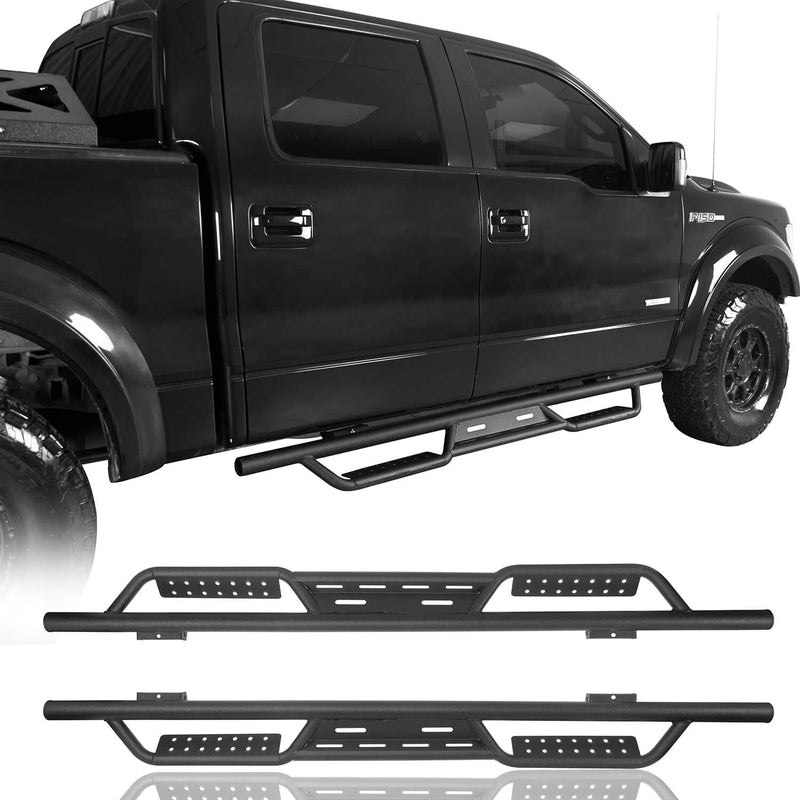 Load image into Gallery viewer, Hooke Road Running Boards Drop Side Steps Bar(09-14 Ford F-150 SuperCrew)