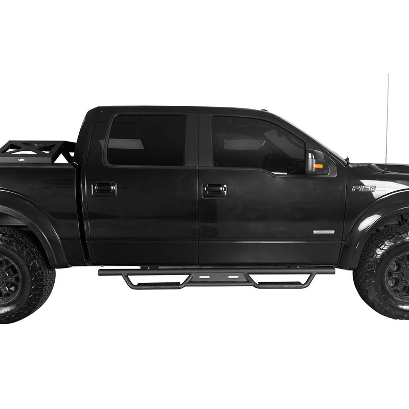 Load image into Gallery viewer, Hooke Road Running Boards Drop Side Steps Bar(09-14 Ford F-150 SuperCrew)
