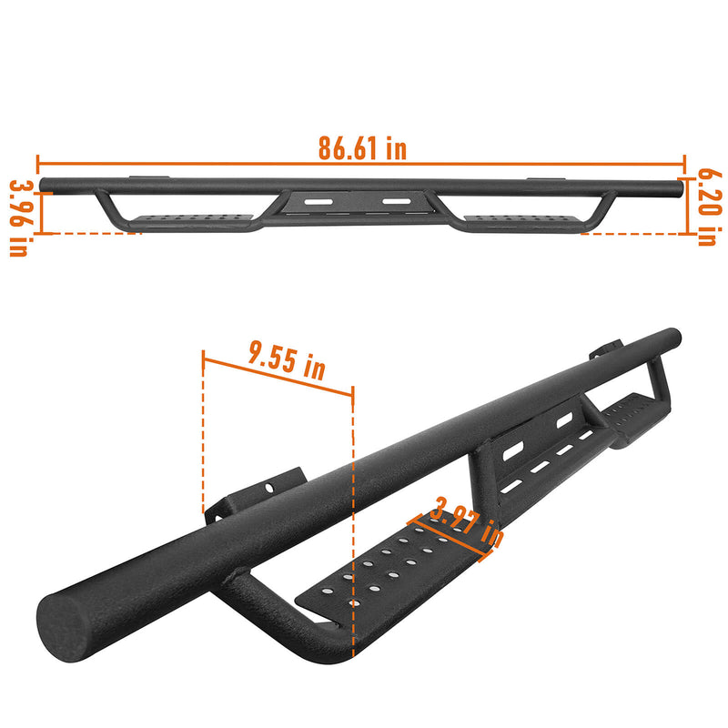 Load image into Gallery viewer, Hooke Road Running Boards Drop Side Steps Bar(09-14 Ford F-150 SuperCrew)