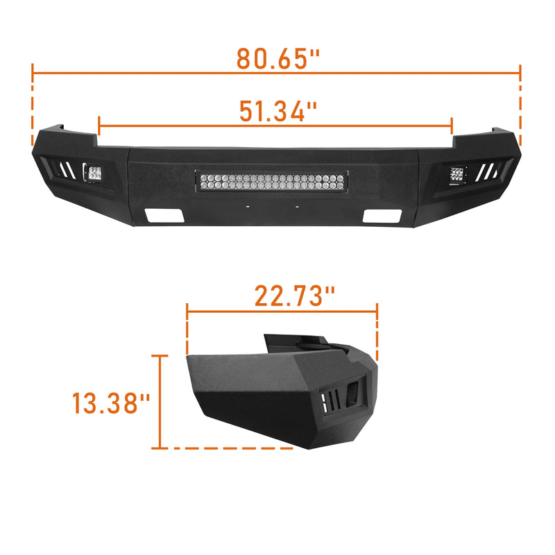 Load image into Gallery viewer, Silverado Front Bumper & Rear Bumper Combo w/LED Lights For Chevy Silverado 1500 - Hooke Road