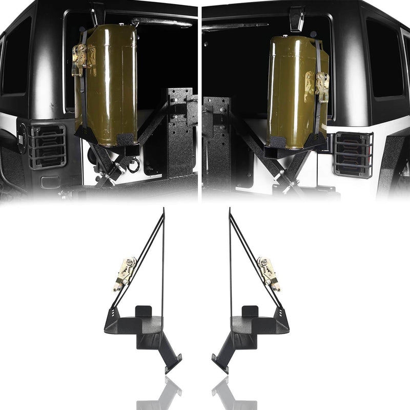 Load image into Gallery viewer, Hooke Road 5.3 Gallon Spare Tire Jerry Can Holder(07-18 Jeep Wrangler JK)