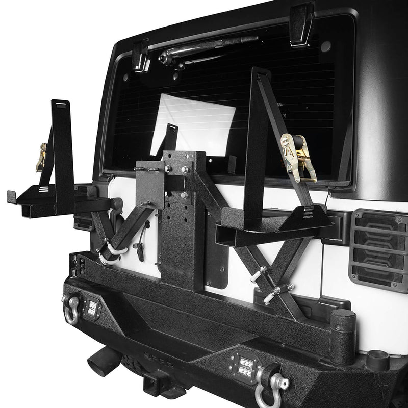 Load image into Gallery viewer, Hooke Road Opar 5.3 Gallon Jerry Can Mount Spare Tire Jerry Can Holder for 2007-2018 Jeep Wrangler JK u-Box 3