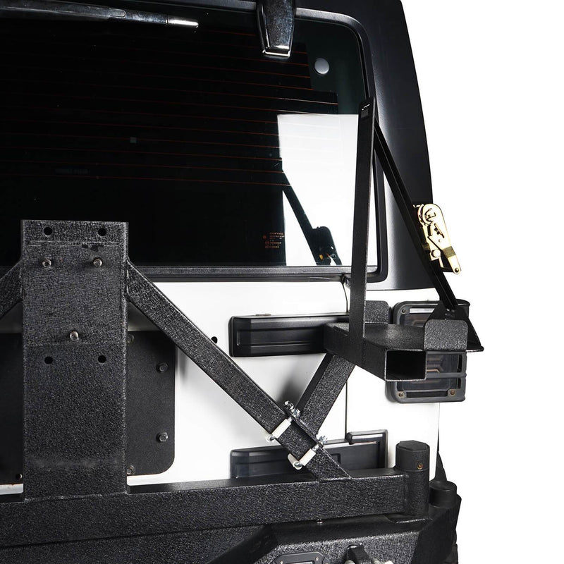 Load image into Gallery viewer, Hooke Road Opar 5.3 Gallon Jerry Can Mount Spare Tire Jerry Can Holder for 2007-2018 Jeep Wrangler JK u-Box 4
