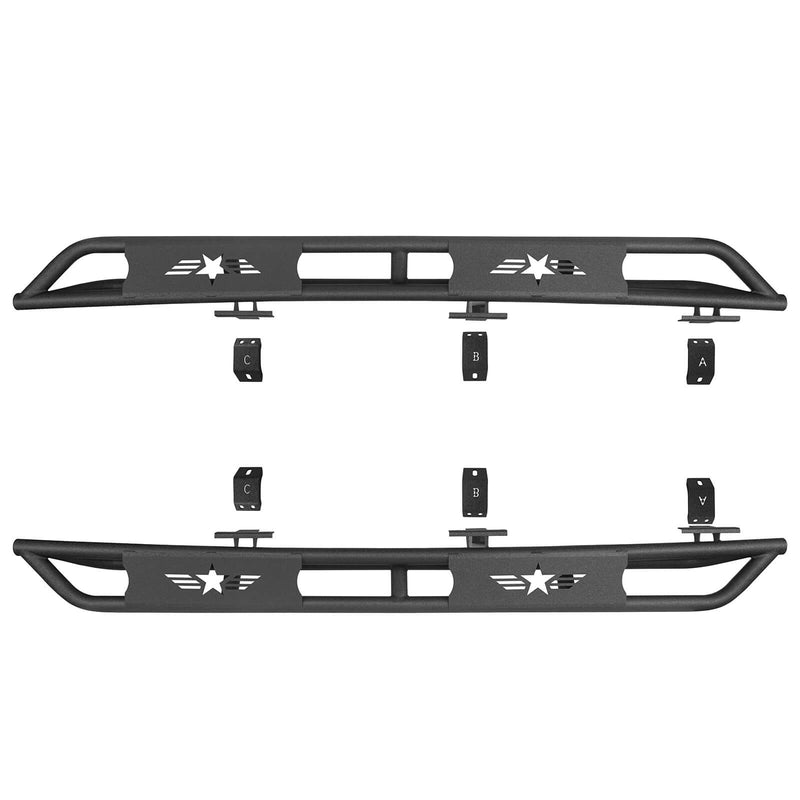 Load image into Gallery viewer, Star Upgraded Side Step Tubular Running Boards(20-22 Jeep Gladiator JT) - Hooke Road BXG.7002A-S&BXG.7002B-S 10