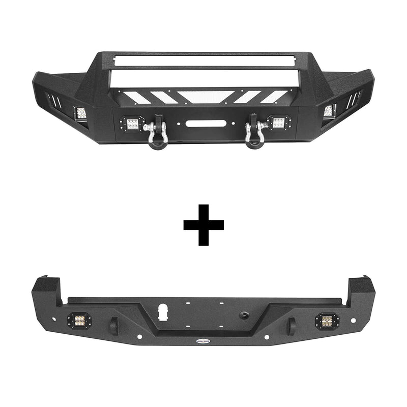 Load image into Gallery viewer, HookeRoad Tacoma Front & Rear Bumpers Combo for 2016-2023 Toyota Tacoma 3rd Gen b42014200s 3