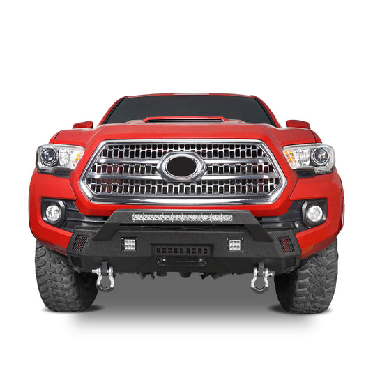 HookeRoad Tacoma Front Bumper Stubby Bumper for 2016-2023 Toyota Tacoma 3rd Gen b4202-4