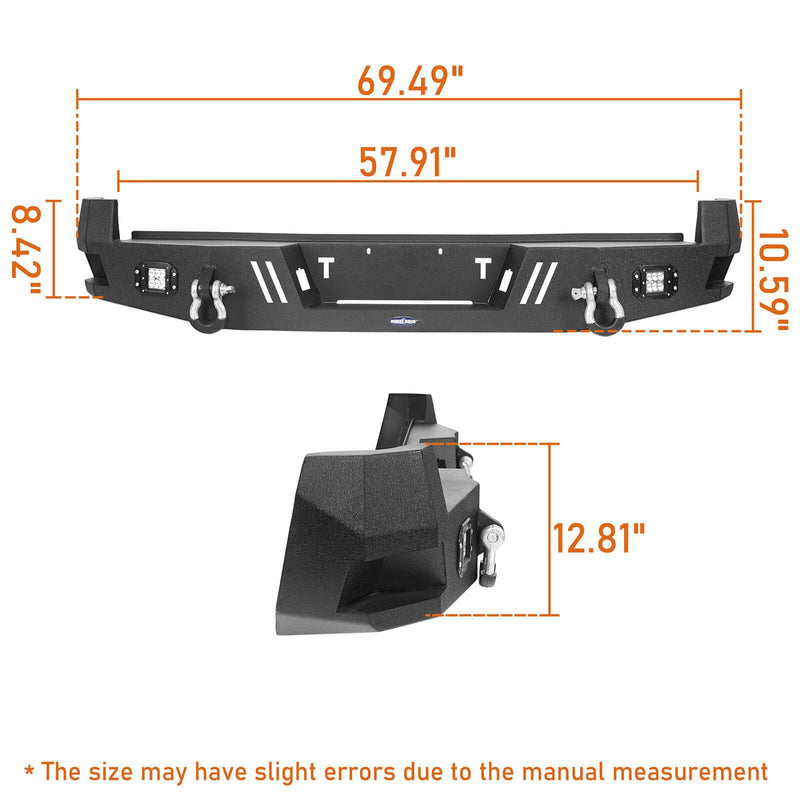 Load image into Gallery viewer, HookeRoad Toyota Tacoma Front & Rear Bumper for 2005-2011 Toyota Tacoma b40014022-15