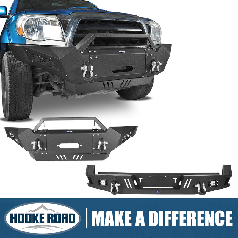 Load image into Gallery viewer, Tacoma Offroad Front Bumper & Rear Bumper Combo for Toyota Tacoma 2005-2011 - HookeRoadb40014022-1