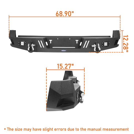 HookeRoad Toyota Tacoma Rear Bumper for 2005-2015 Toyota Tacoma 2nd Genb4022-11