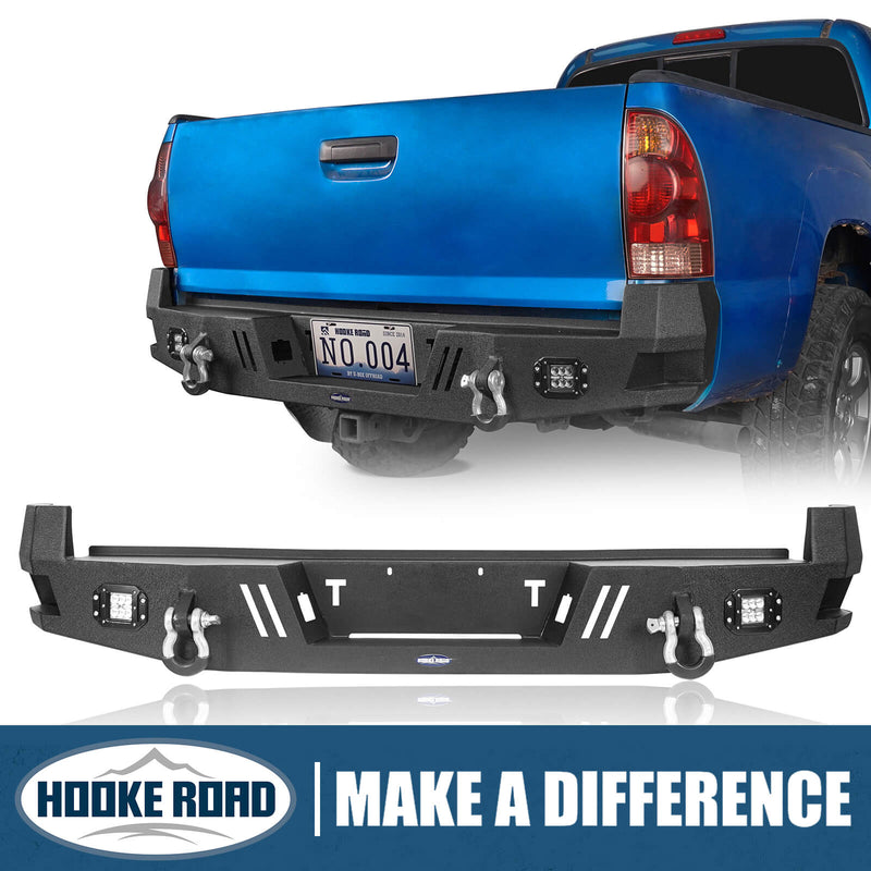 Load image into Gallery viewer, HookeRoad Toyota Tacoma Rear Bumper for 2005-2015 Toyota Tacoma 2nd Genb4022-1