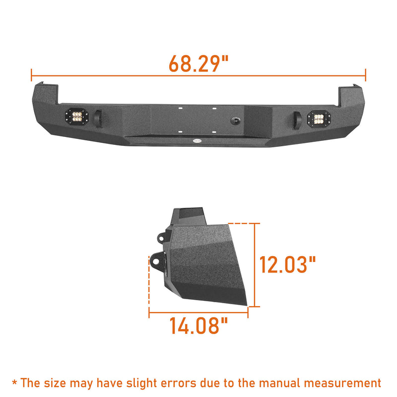 Load image into Gallery viewer, HookeRoad Toyota Tacoma Rear Bumper w/Floodlights for 2005-2015 Toyota Tacoma b4011-s-10