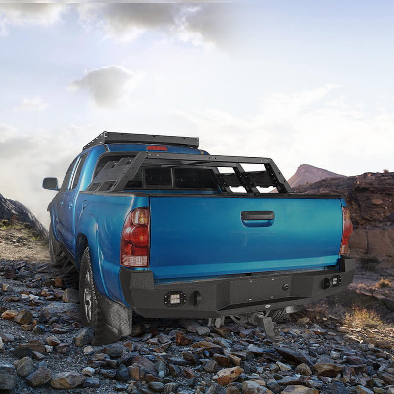Load image into Gallery viewer, HookeRoad Toyota Tacoma Rear Bumper w/Floodlights for 2005-2015 Toyota Tacoma b4011-s-6