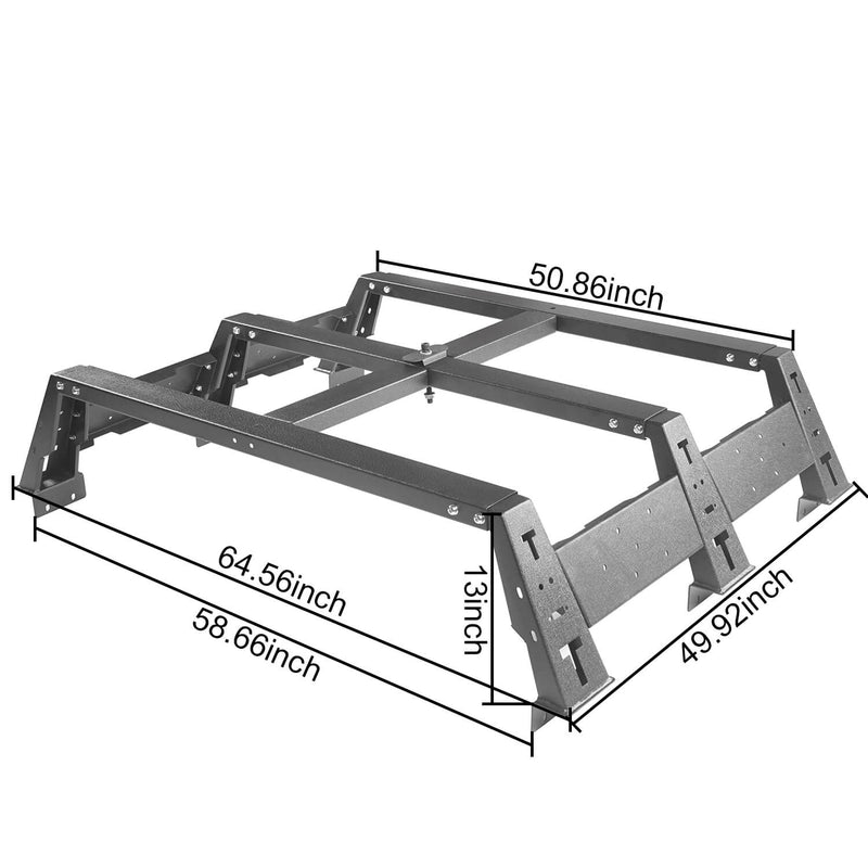 Load image into Gallery viewer, Hooke Road Toyota Tundra Bed Rack MAX 13 Inch High Bed Rack for Toyota Tundra 2014-2019 BXG606 Toyota Tundra Parts u-Box offroad 11