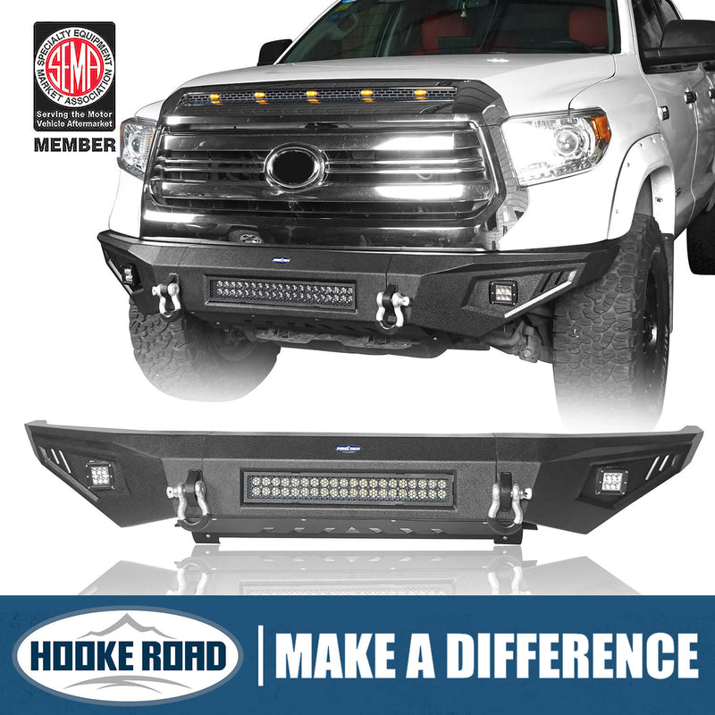 Load image into Gallery viewer, HookeRoad Toyota Tundra Front Bumper Full Width Bumper for 2014-2021 Toyota Tundra b5001 1
