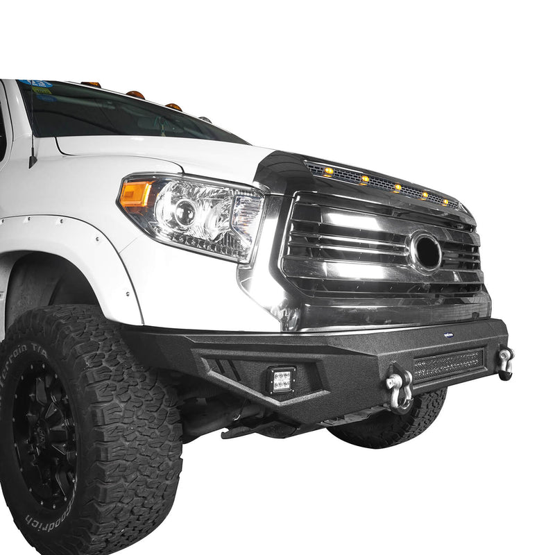 Load image into Gallery viewer, HookeRoad Full Width Front Bumper w/LED Lights for 2014-2021 Toyota Tundra b5000+b5001 13