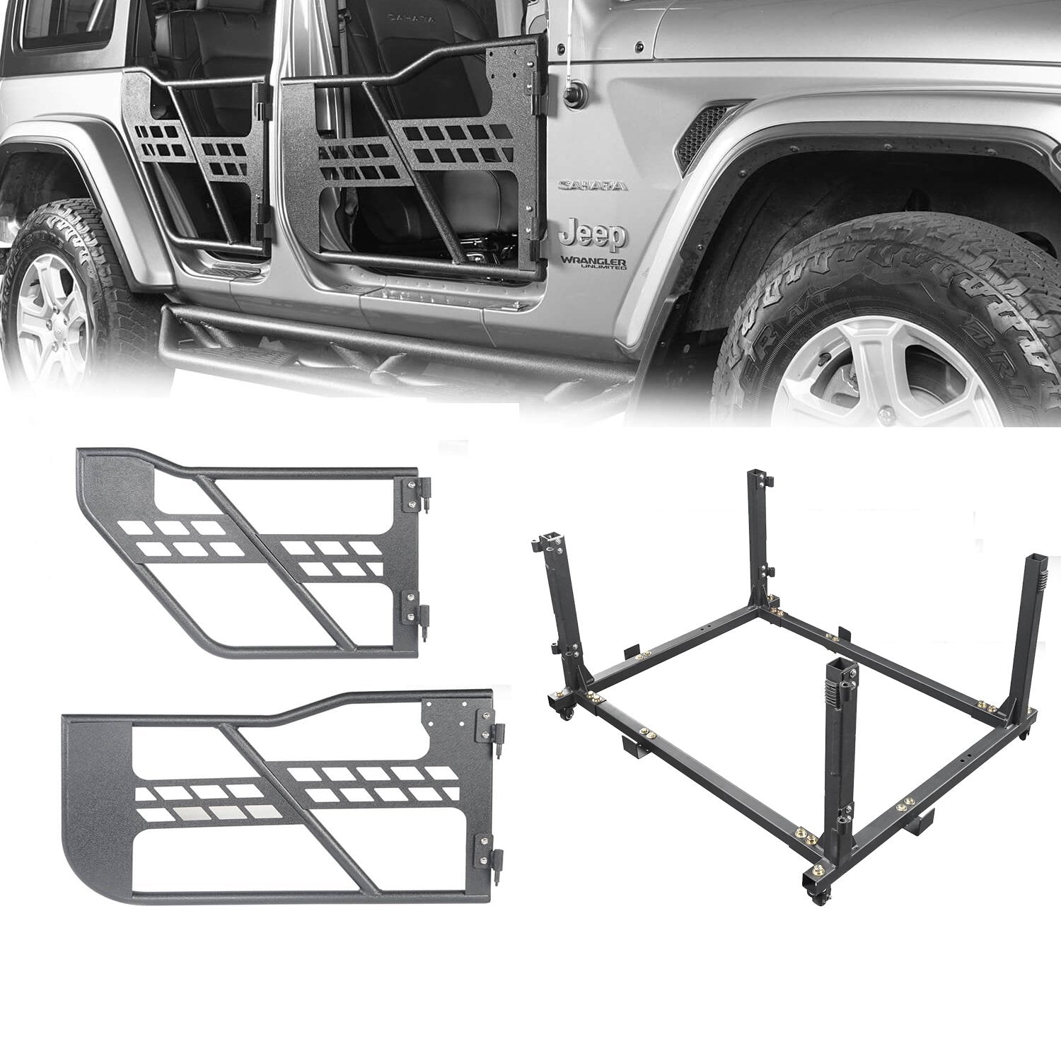 Jeep Half Doors & Door Storage Cart for Jeep Gladiator JT