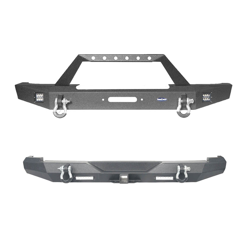Load image into Gallery viewer, Hooke Road Full Width Front & Rear Bumper Combo(84-01 Jeep Cherokee XJ)