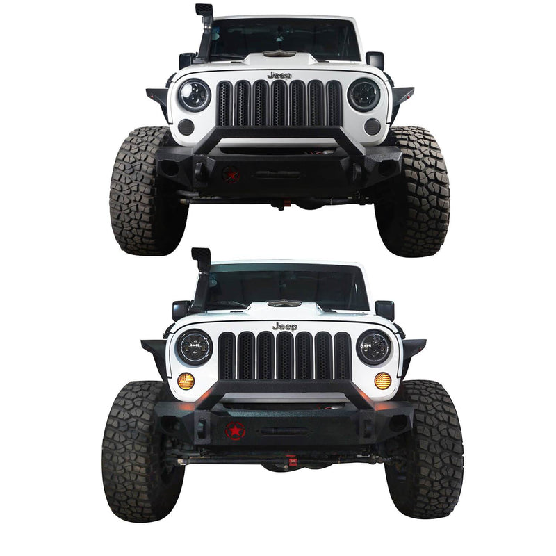 Load image into Gallery viewer, Hooke Road Opar US Flage Imaged LED Amber Turn Signals Lights lens for 2007-2018 Wrangler JK JKU u-Box 2