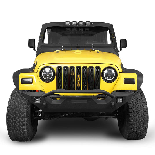Hooke Road Windshield Frame Cover Visor Cowl Armor w/Lights(97-06 Jeep Wrangler TJ)