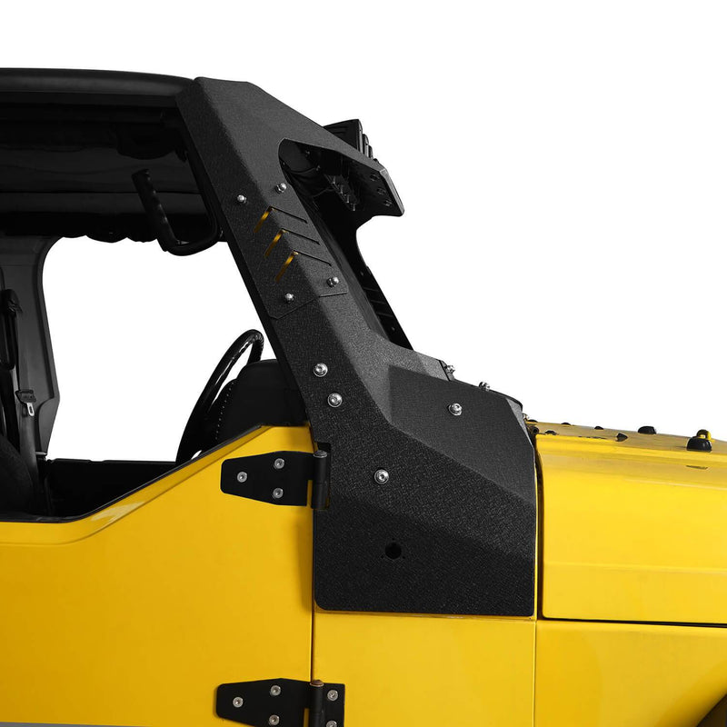 Load image into Gallery viewer, Hooke Road Windshield Frame Cover Visor Cowl Armor w/Lights(97-06 Jeep Wrangler TJ)
