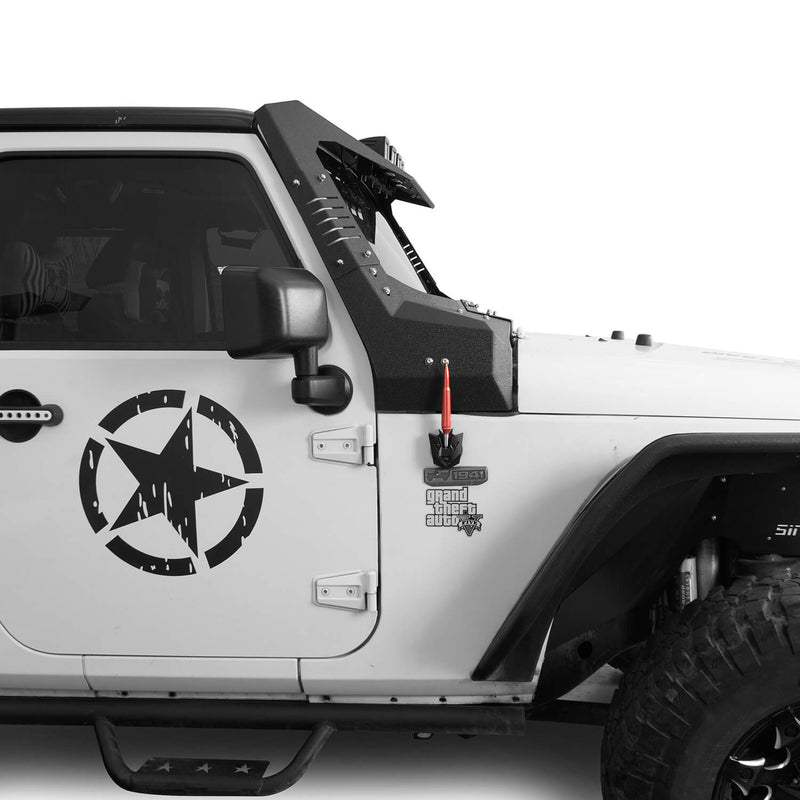 Load image into Gallery viewer, Hooke Road Windshield Frame Cover Visor Roof Sun Visor Cowl Body Armor(07-18 Jeep Wrangler JK)