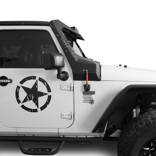 Hooke Road Windshield Frame Cover Visor Roof Sun Visor Cowl Body Armor(07-18 Jeep Wrangler JK)