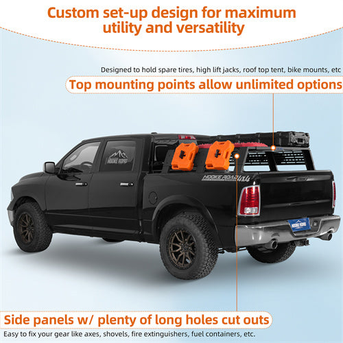 Load image into Gallery viewer, Hooke Road  12.2&quot; High Overland Bed Rack for 07-23 Toyota Tundra &amp; 05-23 Tacoma(6&#39; Bed) &amp; 09-23 Ford F-150 &amp; Raptor &amp; 09-23 Ram 1500  b9923s 7
